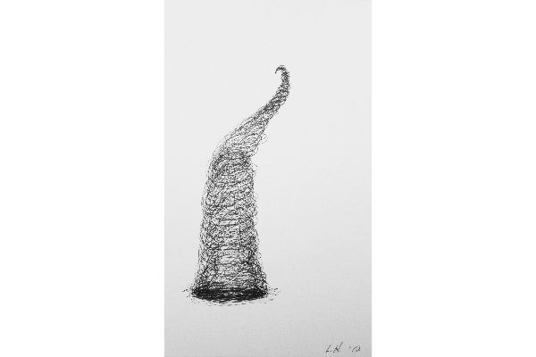 Drawn into Life XIII, ink on Canson Bristol, 9x12 in.